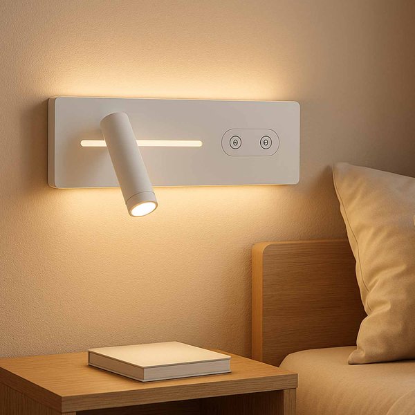 Applique LED Gali blanche 27,5 cm, applique murale avec éclairage LED intégré